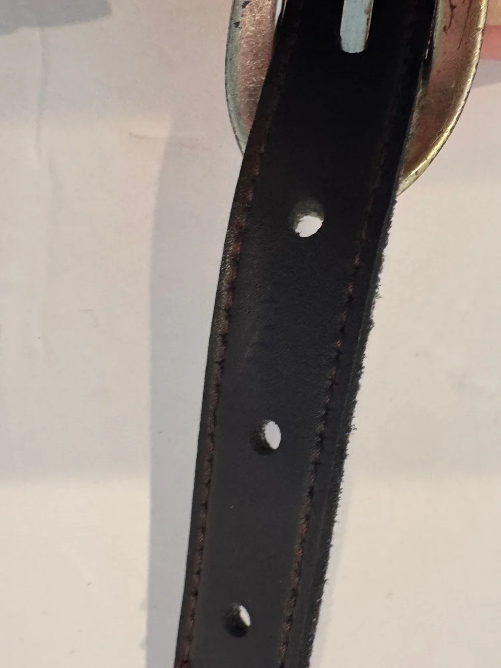 Vintage Western Black Leather Concho Link Statement Belt Silver Tone M L